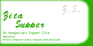 zita supper business card